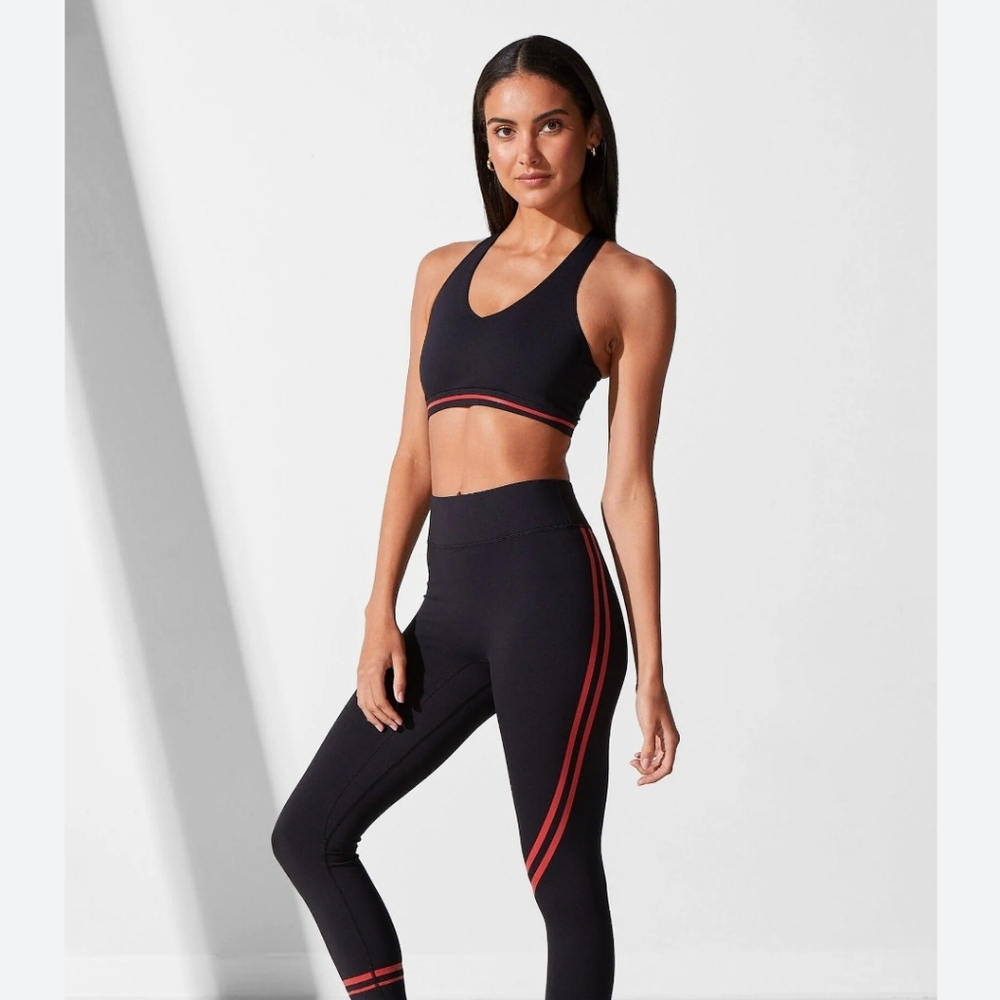 Noli Black and Red Sports Bra